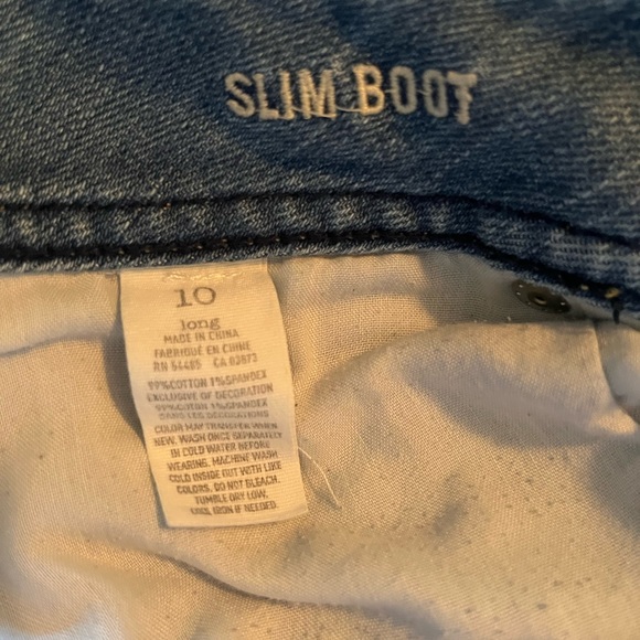 American Eagle Slim Boot Jeans. Size 10 Long - Picture 5 of 7